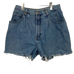 Gloria Vanderbilt Womens Vintage 80s High Waisted Cutoff Jean Shorts Size 14